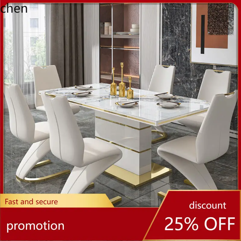 HT Modern Minimalist Home Dining Table and Chairs Rock Version Rectangular Dining Room Table Set
HT Modern Minimalist Home Dining Table and Chairs Rock Version Rectangular Dining Room Table Set