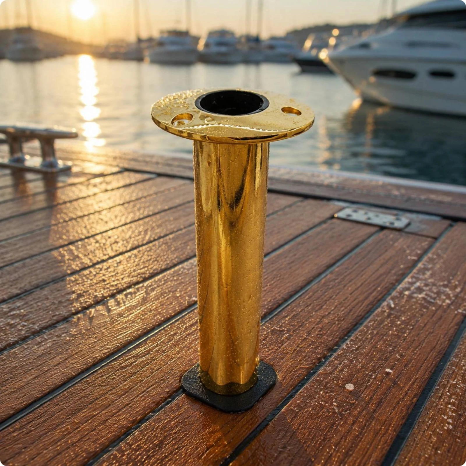 Fishing Rod Holder Gold Finish Boat Rod Tube Boat Fishing Pole Socket Rust-Proof Marine Hardware Portable for Yacht
Fishing Rod Holder Gold Finish Boat Rod Tube Boat Fishing Pole Socket Rust-Proof Marine Hardware Portable for Yacht