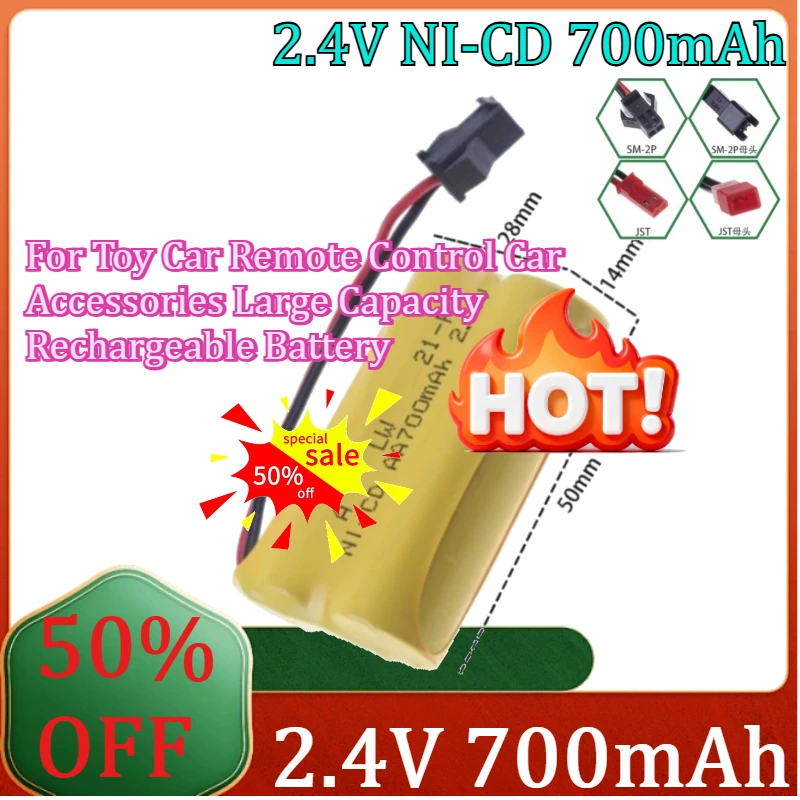 For Toy Car Remote Control Car Accessories Large Capacity Rechargeable Battery New 2.4V NI-CD Battery 700mAh
For Toy Car Remote Control Car Accessories Large Capacity Rechargeable Battery New 2.4V NI-CD Battery 700mAh