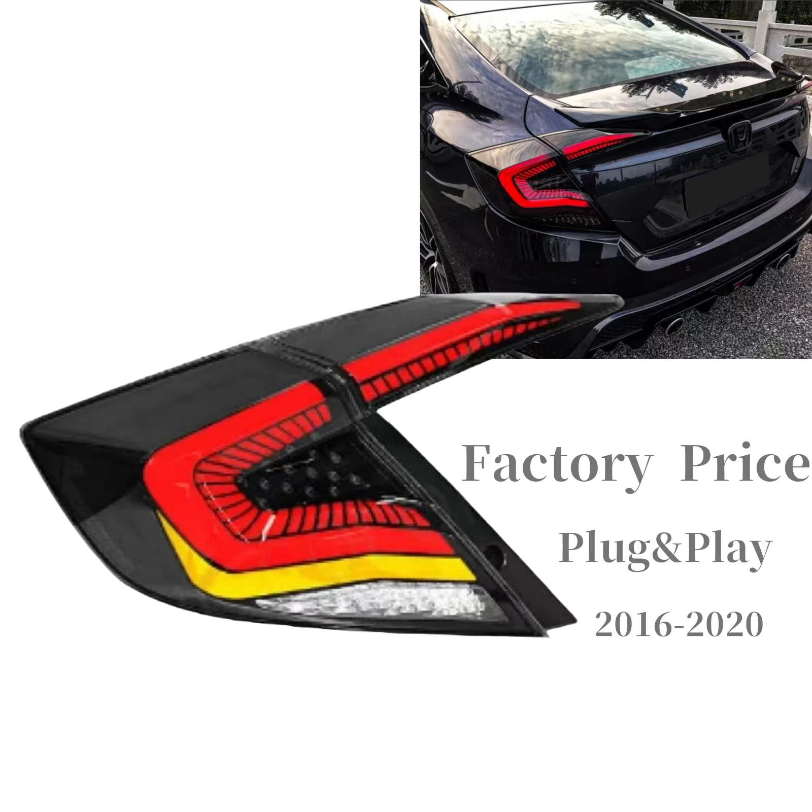 ZAIQU Modified Smoke Red Car Parts Tail Light Led Tail Light for 10TH 2016 2017 2018 2019 2020
ZAIQU Modified Smoke Red Car Parts Tail Light Led Tail Light for 10TH 2016 2017 2018 2019 2020