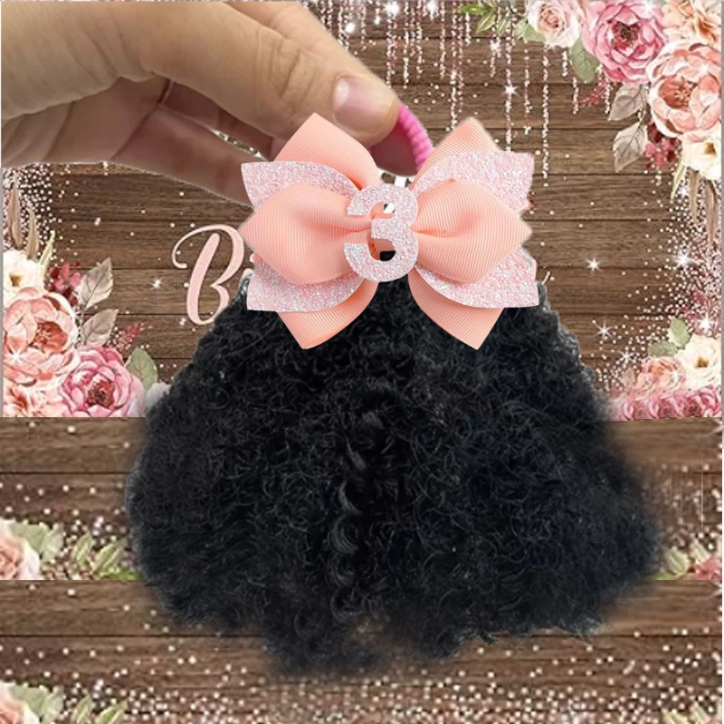 2PACK/ Elastic Afro Puff Pack - Happy Birthday Glitter Digit Bows 1-6 & Non-Slip Ponytails - Soft Synthetic Hair Bun for Toddler
2PACK/ Elastic Afro Puff Pack - Happy Birthday Glitter Digit Bows 1-6 & Non-Slip Ponytails - Soft Synthetic Hair Bun for Toddler