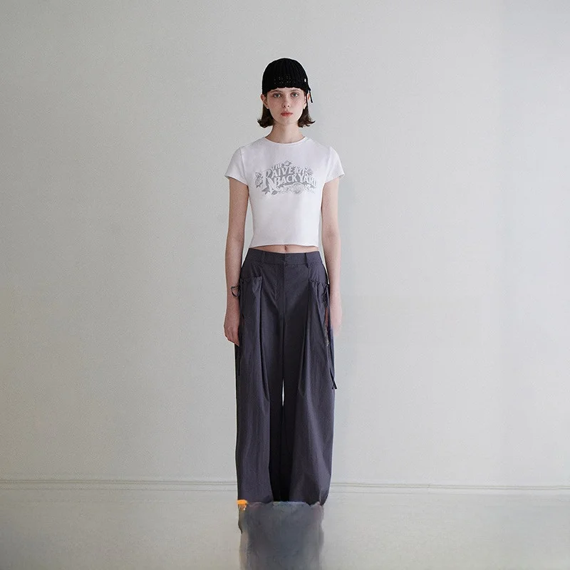 Универсальные повседневные брюки с высокой талией, плиссированные, с поясом, широкие штанины, в корейском стиле, для похудения
Универсальные повседневные брюки с высокой талией, плиссированные, с поясом, широкие штанины, в корейском стиле, для похудения