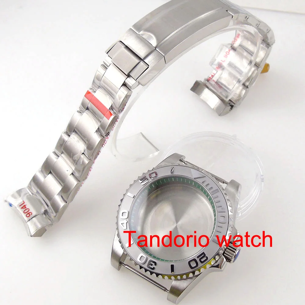 40mm Silver Stainless Steel Case Sapphire Glass Fit NH35 NH36 Movement Fit ETA2824 Green Chapter Ring
40mm Silver Stainless Steel Case Sapphire Glass Fit NH35 NH36 Movement Fit ETA2824 Green Chapter Ring
