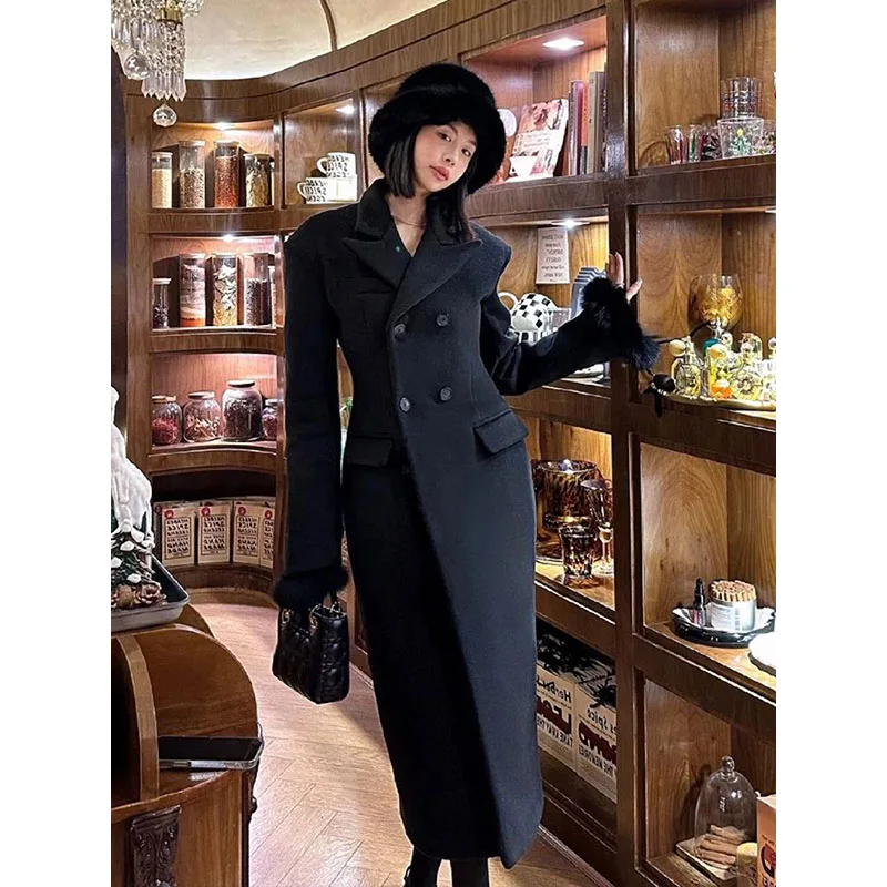 2023 Autumn and Winter New Fashionable and Elegant Mid length Slim Fit Small Fragrant Wind Woolen Coat for Women
2023 Autumn and Winter New Fashionable and Elegant Mid length Slim Fit Small Fragrant Wind Woolen Coat for Women