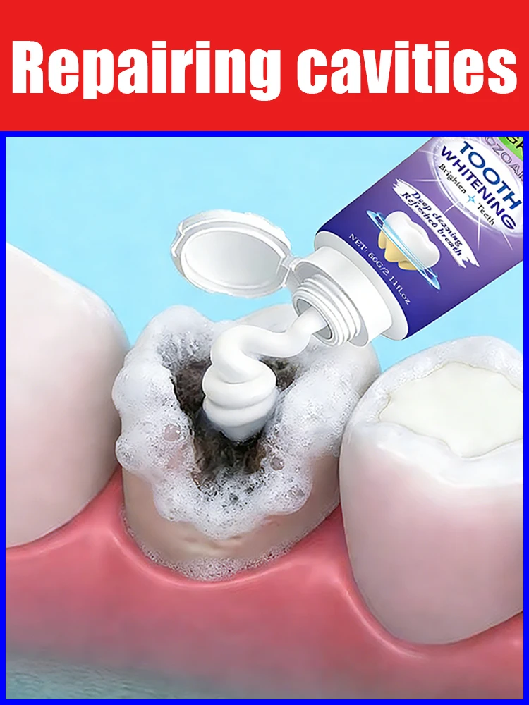 Новейшая зубная паста против кариеса восстанавливает зубы и освежает дыхание.
Новейшая зубная паста против кариеса восстанавливает зубы и освежает дыхание.