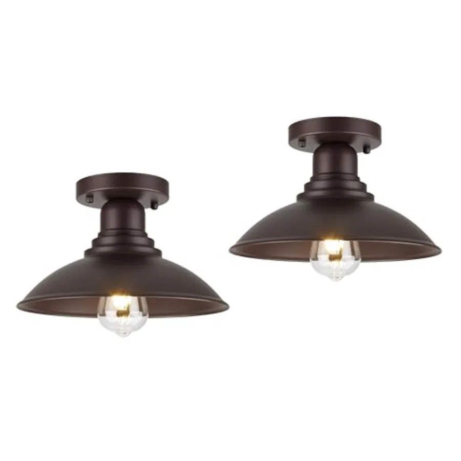 0.5" Mount Light - Rust-Proof Metal Ceiling Fixture Set Vintage Farmhouse Lighting for Garage Porch and Mudroom Damp Rated
0.5" Mount Light - Rust-Proof Metal Ceiling Fixture Set Vintage Farmhouse Lighting for Garage Porch and Mudroom Damp Rated