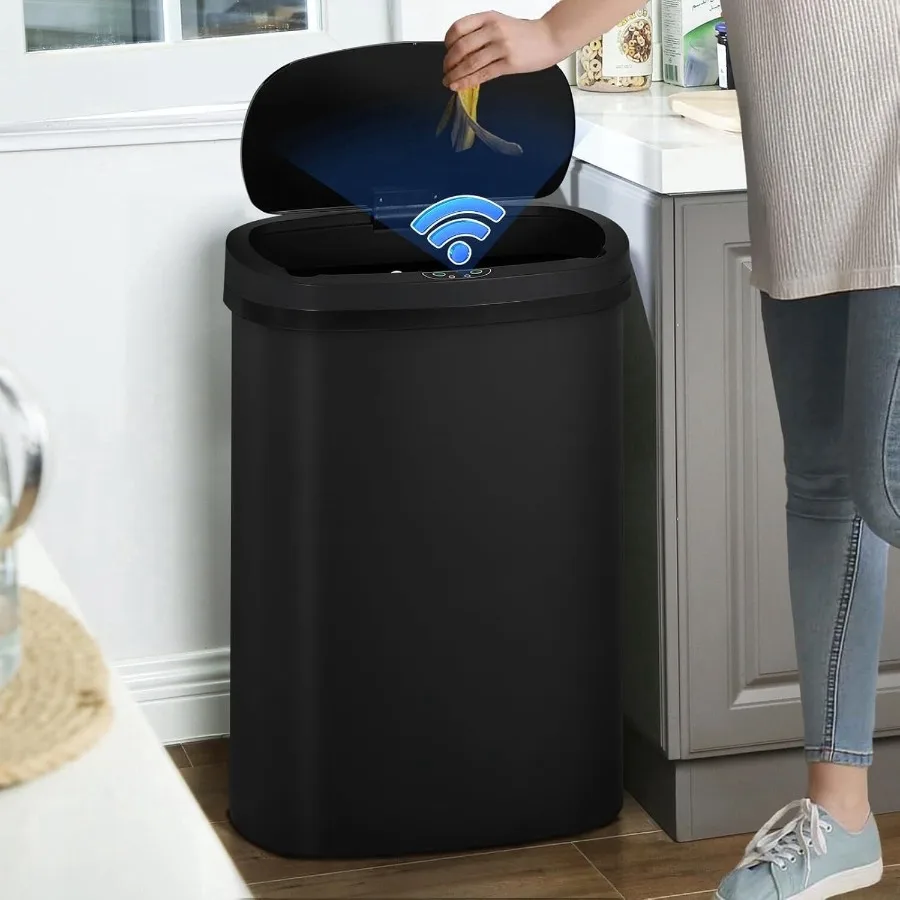 13 Gallon Automatic Trash Can with Motion Sensor 49L Touchless Kitchen Garbage Can with Removable Lid, Waterproof for Home Bath
13 Gallon Automatic Trash Can with Motion Sensor 49L Touchless Kitchen Garbage Can with Removable Lid, Waterproof for Home Bath