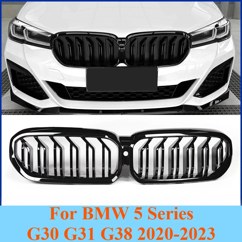 For BMW 5 Series G30 G31 G38 2020-2023 Gloss Black Front Kidney Grille Dual Slat Replacement Upgrade Exterior Accessories
For BMW 5 Series G30 G31 G38 2020-2023 Gloss Black Front Kidney Grille Dual Slat Replacement Upgrade Exterior Accessories