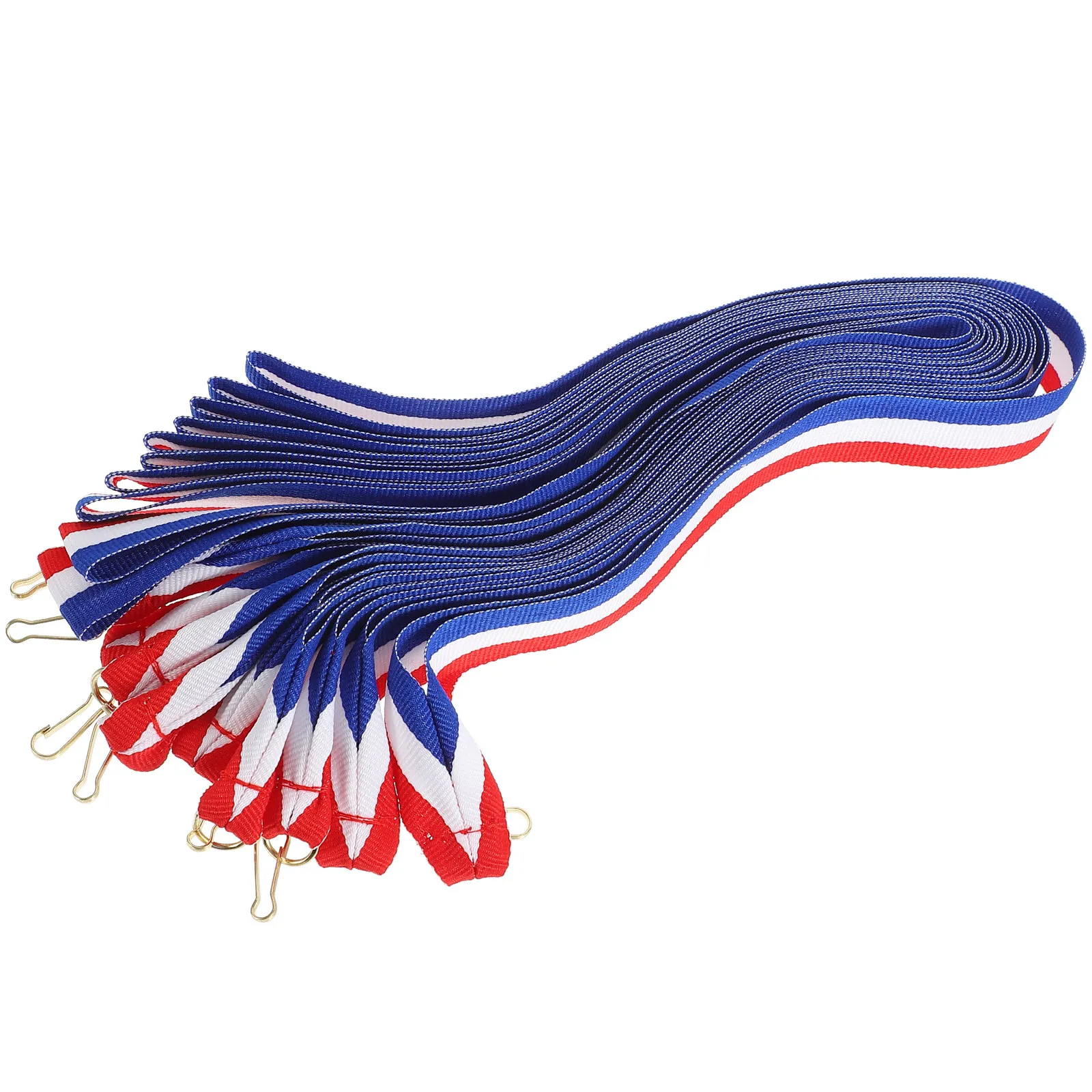50Pcs Medal Hanging Ribbons Snap Clip Flat Fabric Lanyards for Sports Meeting Student Awards Competitions
50Pcs Medal Hanging Ribbons Snap Clip Flat Fabric Lanyards for Sports Meeting Student Awards Competitions