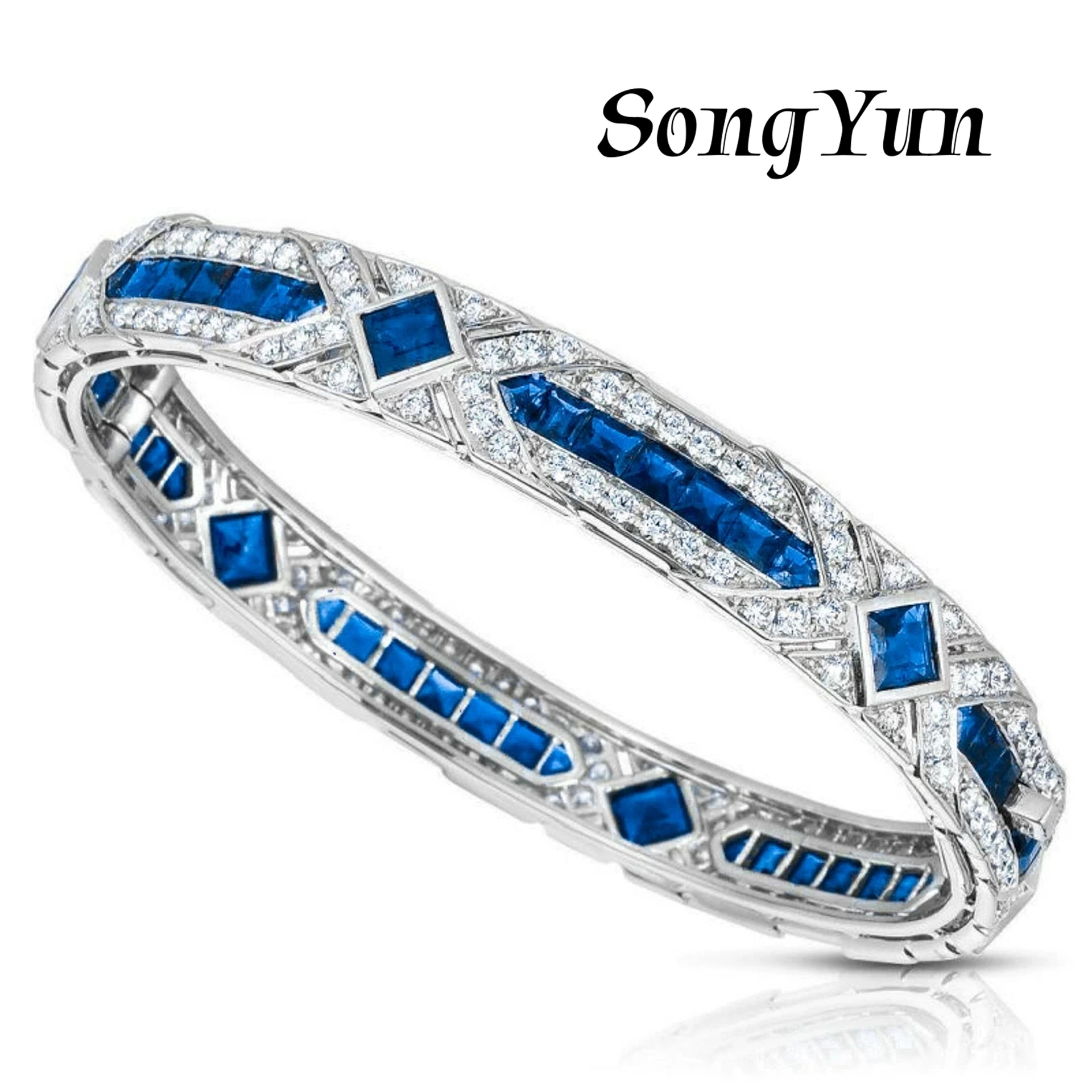 SongYun Jewelry 925 Sterling Silver Bangle 5A CZ Gemstones High Carbon Diamond Luxury 925 Sterling Silver Bracelet Accessories
SongYun Jewelry 925 Sterling Silver Bangle 5A CZ Gemstones High Carbon Diamond Luxury 925 Sterling Silver Bracelet Accessories