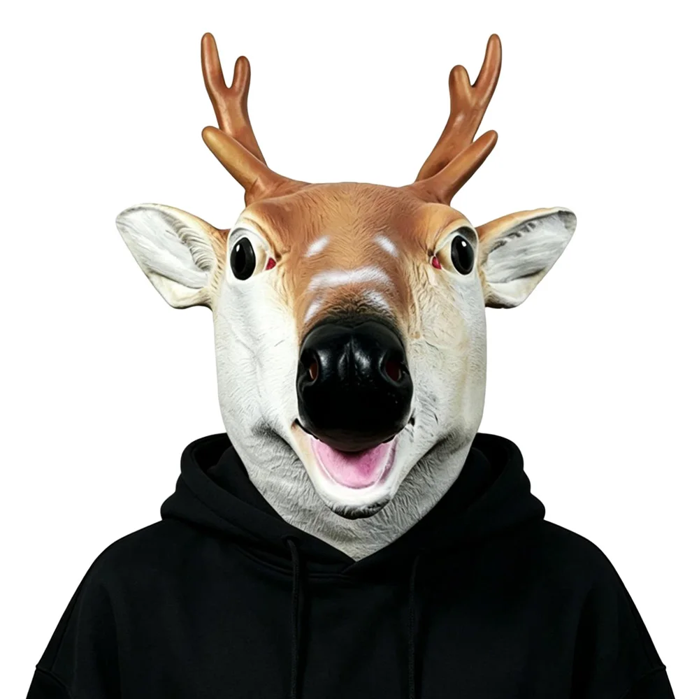Cute Sika Deer Mask Cosplay Funny Animal Giraffe Latex Helmet Masks Halloween Masquerade Carnival Dress Up Party Costumes Props
Cute Sika Deer Mask Cosplay Funny Animal Giraffe Latex Helmet Masks Halloween Masquerade Carnival Dress Up Party Costumes Props