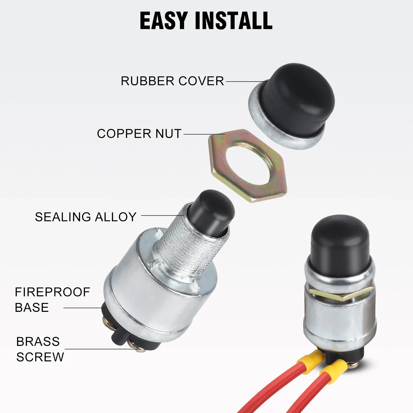 3pcs New Waterproof 60A Ignition Engine Start Switch Push Starter Switch Horn Replacement Button For Car Truck Marine Boat Yacht
3pcs New Waterproof 60A Ignition Engine Start Switch Push Starter Switch Horn Replacement Button For Car Truck Marine Boat Yacht