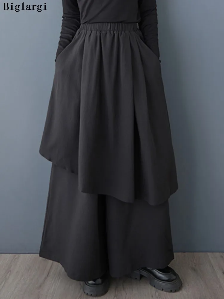 Oversized Spring Wide Leg Pant Women Elastic High Waist Modis Irregular Patchwork Ladies Trousers Loose Pleated Woman Pant Skirt
Oversized Spring Wide Leg Pant Women Elastic High Waist Modis Irregular Patchwork Ladies Trousers Loose Pleated Woman Pant Skirt