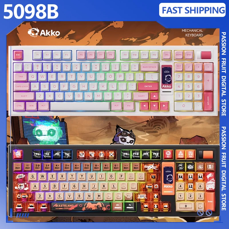 New Akko 5098B Wireless Mechanical Gaming Keyboard 3Mode 1.47-inch TFT Screen Vertical Knob 1800 Compact 96 Keys Gasket Hot Swap
New Akko 5098B Wireless Mechanical Gaming Keyboard 3Mode 1.47-inch TFT Screen Vertical Knob 1800 Compact 96 Keys Gasket Hot Swap
