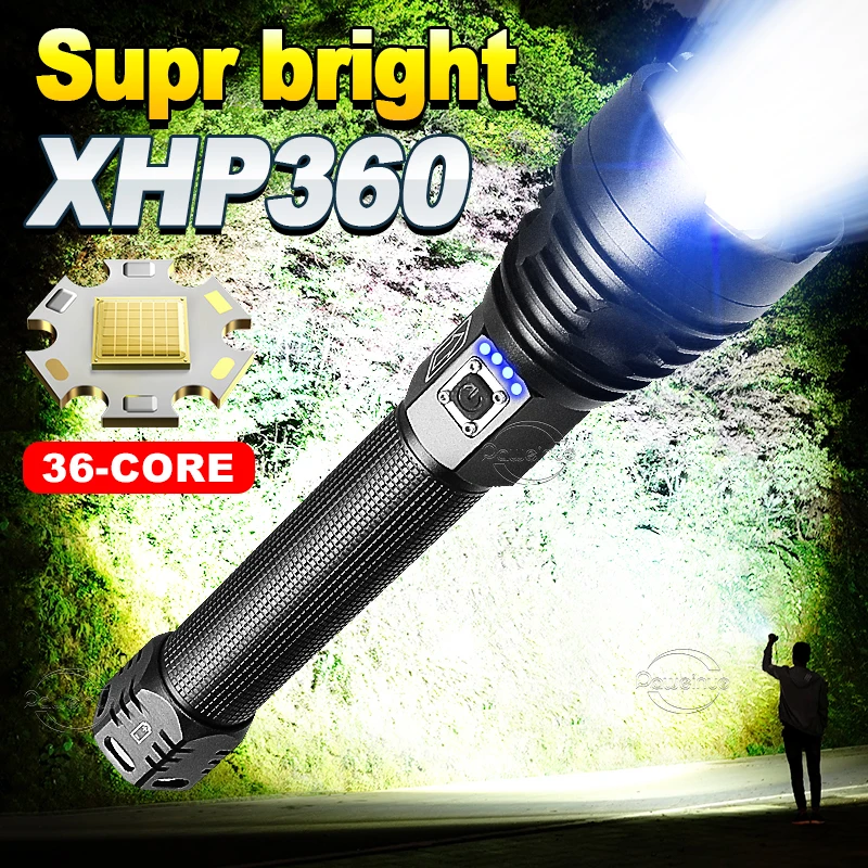 Most Powerful XHP360 Flashlight Telescopic Zoom 2000 Meters Rechargeable Tactical Torch Self Defense High Power LED Flashlight
Most Powerful XHP360 Flashlight Telescopic Zoom 2000 Meters Rechargeable Tactical Torch Self Defense High Power LED Flashlight