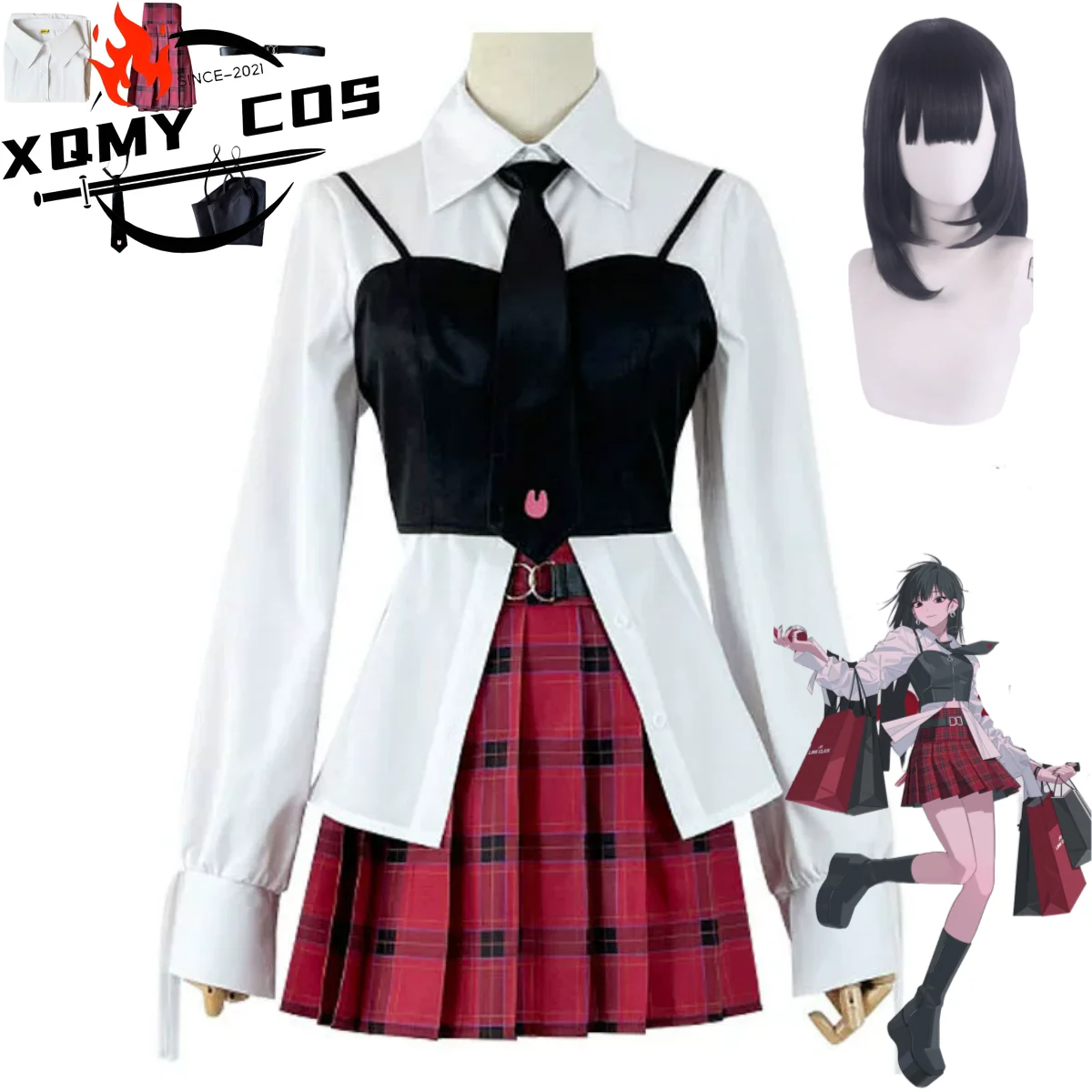 XqAnime Link Click Rin Jo Qiao Ling Косплей Костюм Ежедневный Студенческий Стиль JK Униформа Сетчатая Юбка Рубашка Парик Женский Сексуальный Костюм Для Отдыха
XqAnime Link Click Rin Jo Qiao Ling Косплей Костюм Ежедневный Студенческий Стиль JK Униформа Сетчатая Юбка Рубашка Парик Женский Сексуальный Костюм Для Отдыха