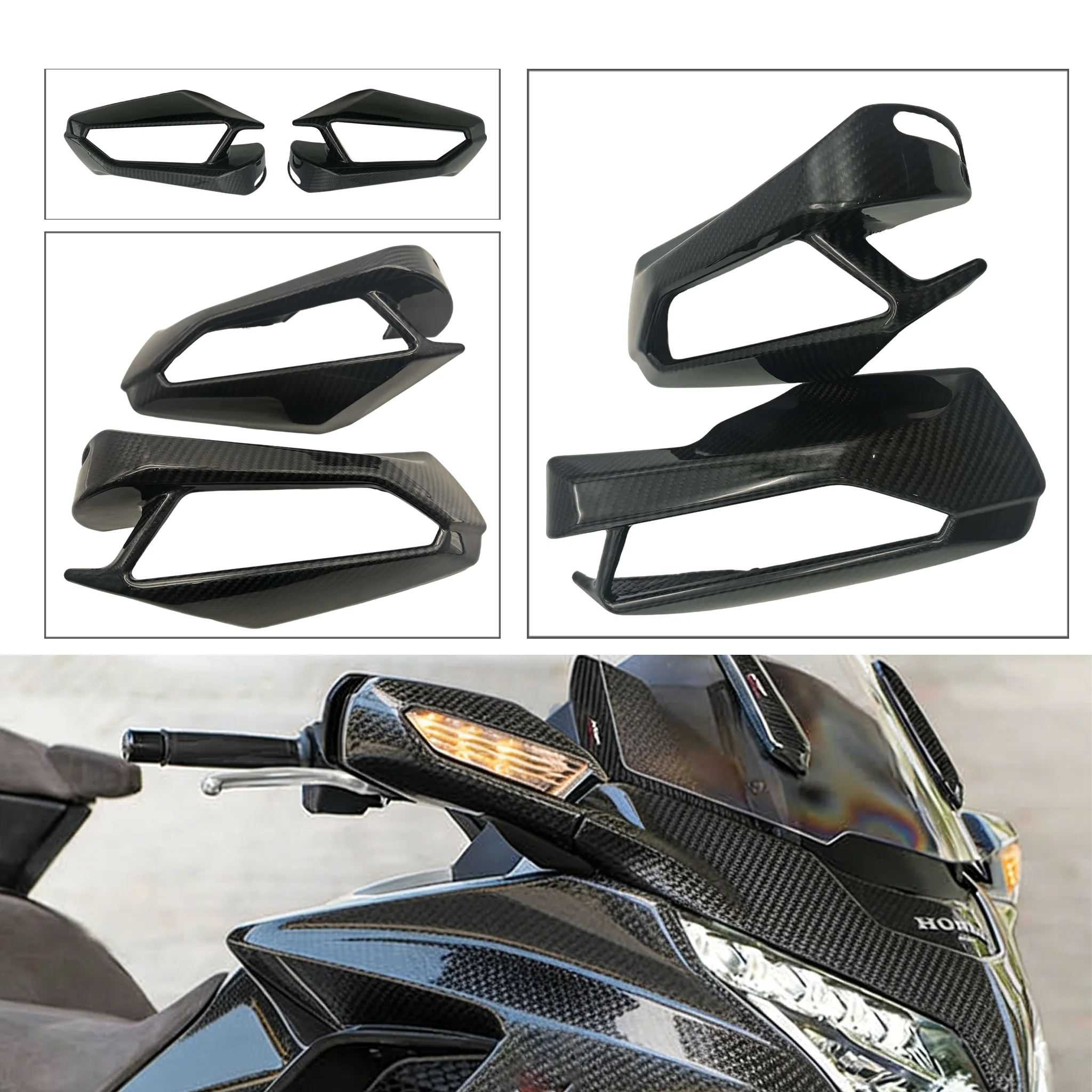 for Honda Golden Wing DOLD WING GL1800 new model frame blackened carbon fiber rearview mirror lamp shell 18-24 years
for Honda Golden Wing DOLD WING GL1800 new model frame blackened carbon fiber rearview mirror lamp shell 18-24 years
