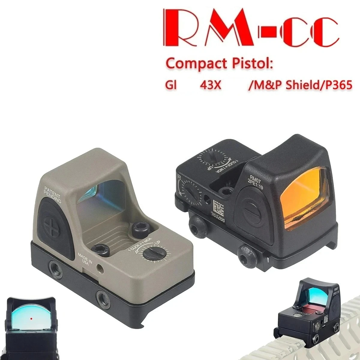 Коллиматорный прицел RM CC Red Dot Sight для G43X / SG P365 / M&P Shield Compact и AR15 M4 с креплением 20 мм, нейлоновый, RM-cc
Коллиматорный прицел RM CC Red Dot Sight для G43X / SG P365 / M&P Shield Compact и AR15 M4 с креплением 20 мм, нейлоновый, RM-cc