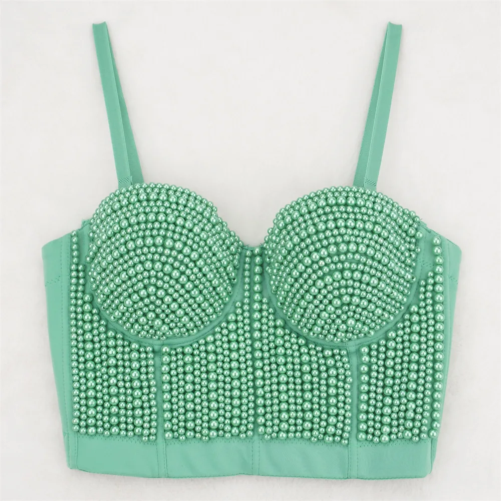 Nightclub Sexy European and American Body Shaping Top in Stock Heavy Industry Beads Abdominal-Length Fit Tube Inner Bottoming
Nightclub Sexy European and American Body Shaping Top in Stock Heavy Industry Beads Abdominal-Length Fit Tube Inner Bottoming