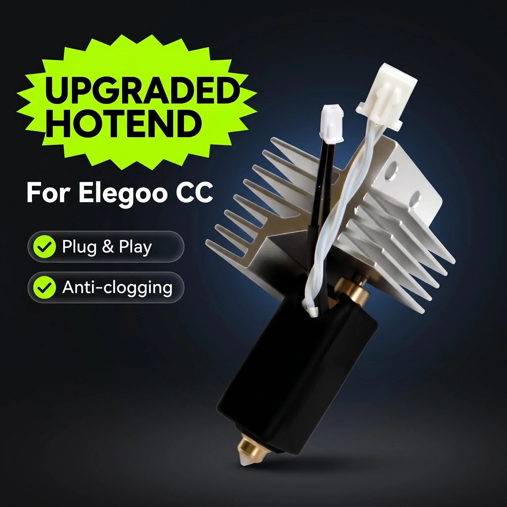 Upgrade elegoo CC hotend 0.2/0.4/0.6/0.8mm Assembled Extruder Hotend Kit for Elegoo Centauri Carbon Hot end / Centauri Nozzle
Upgrade elegoo CC hotend 0.2/0.4/0.6/0.8mm Assembled Extruder Hotend Kit for Elegoo Centauri Carbon Hot end / Centauri Nozzle