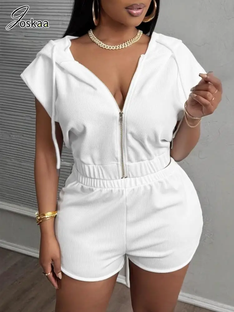 Joskaa 2025 Autumn Women Sporty White Two Piece Set Casual Zipper Hooded Crop Tops and Shorts Matching Tracksuits Streetwear
Joskaa 2025 Autumn Women Sporty White Two Piece Set Casual Zipper Hooded Crop Tops and Shorts Matching Tracksuits Streetwear