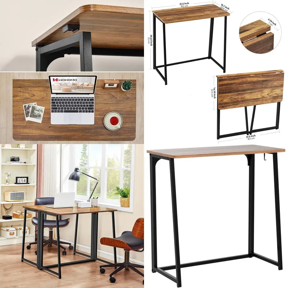Компактный складной стол 31,5 дюйма для домашнего офиса и учебы, компактный компьютерный стол из орехового дерева в деревенском стиле, экономящий пространство
Компактный складной стол 31,5 дюйма для домашнего офиса и учебы, компактный компьютерный стол из орехового дерева в деревенском стиле, экономящий пространство
