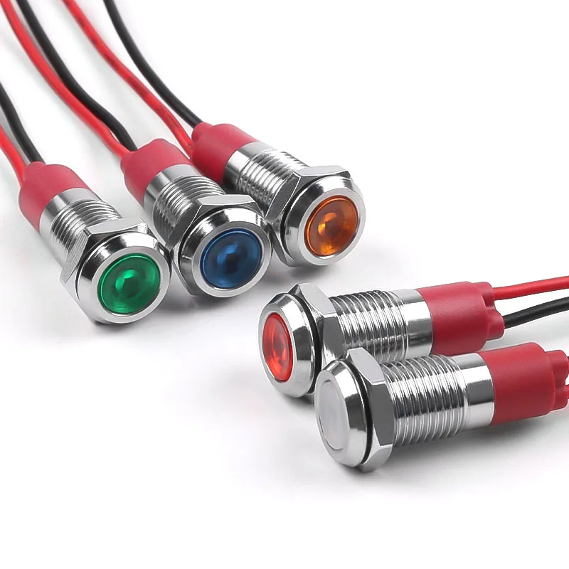 8mm Metal LED Indicator Lights Compatible With 3V 6V 12V 24V 110V 220V Durable and Versatile
8mm Metal LED Indicator Lights Compatible With 3V 6V 12V 24V 110V 220V Durable and Versatile