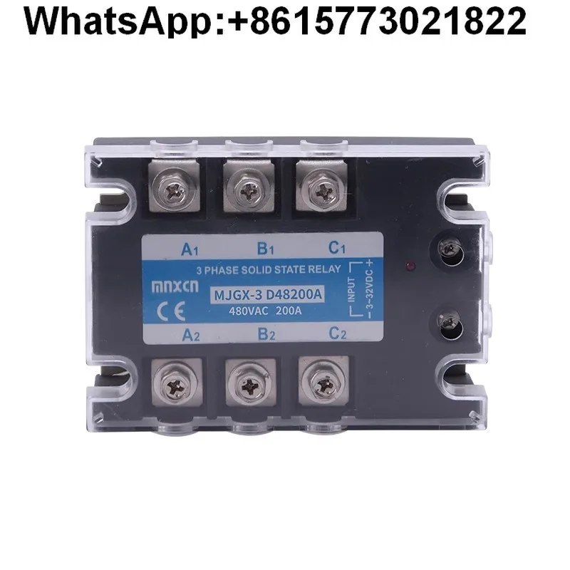 mnxcn DC control AC three-phase 200A solid state relay MJGX-3 D48200A stable quality
mnxcn DC control AC three-phase 200A solid state relay MJGX-3 D48200A stable quality
