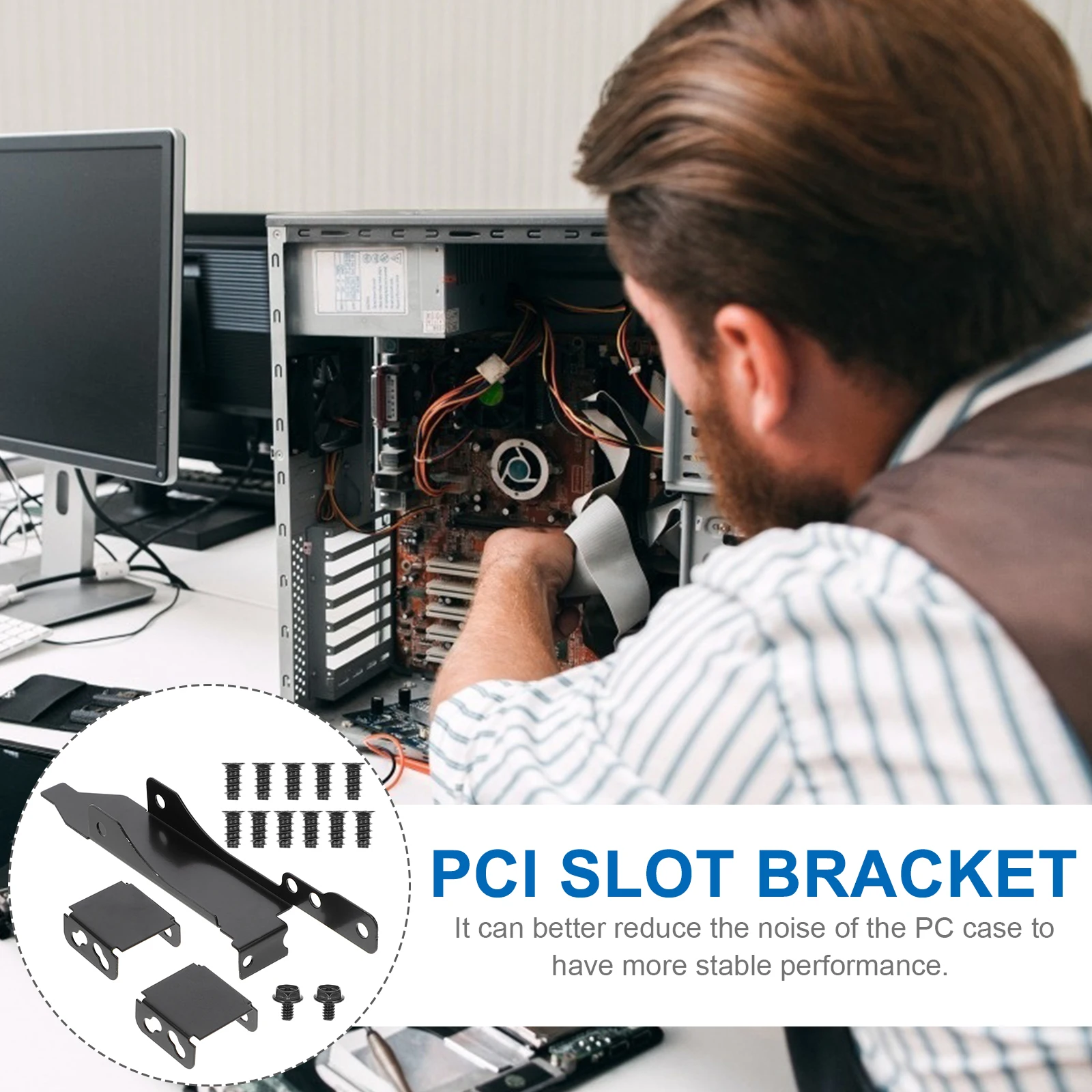 1 set Dual Fan Cooling Bracket Iron Black Durable PCI Slot Mount Rack for Computer Notebook Cooler Accessories Graphics Card
1 set Dual Fan Cooling Bracket Iron Black Durable PCI Slot Mount Rack for Computer Notebook Cooler Accessories Graphics Card