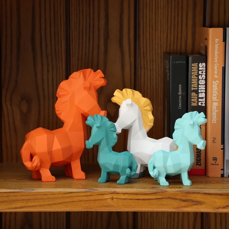 Modern Resin Colored Pony Sculpture Ornaments Home Bedroom Office Tabletop Animal Horse Statue Figurines Crafts Christmas Gifts
Modern Resin Colored Pony Sculpture Ornaments Home Bedroom Office Tabletop Animal Horse Statue Figurines Crafts Christmas Gifts
