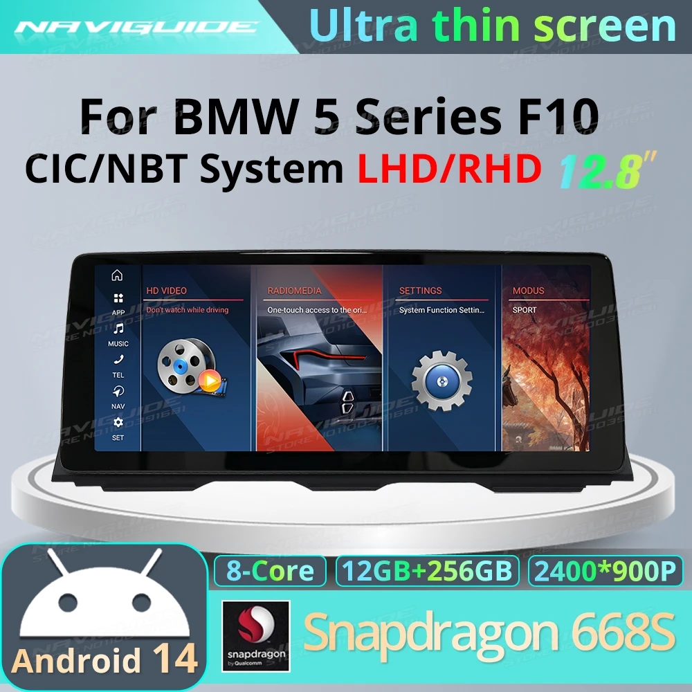 12.3" Android14 Ultra-thin Screen For BMW 5 Series F10 Car Multimedia Player Wireless Carplay Android Auto Smart Display Screen
12.3" Android14 Ultra-thin Screen For BMW 5 Series F10 Car Multimedia Player Wireless Carplay Android Auto Smart Display Screen