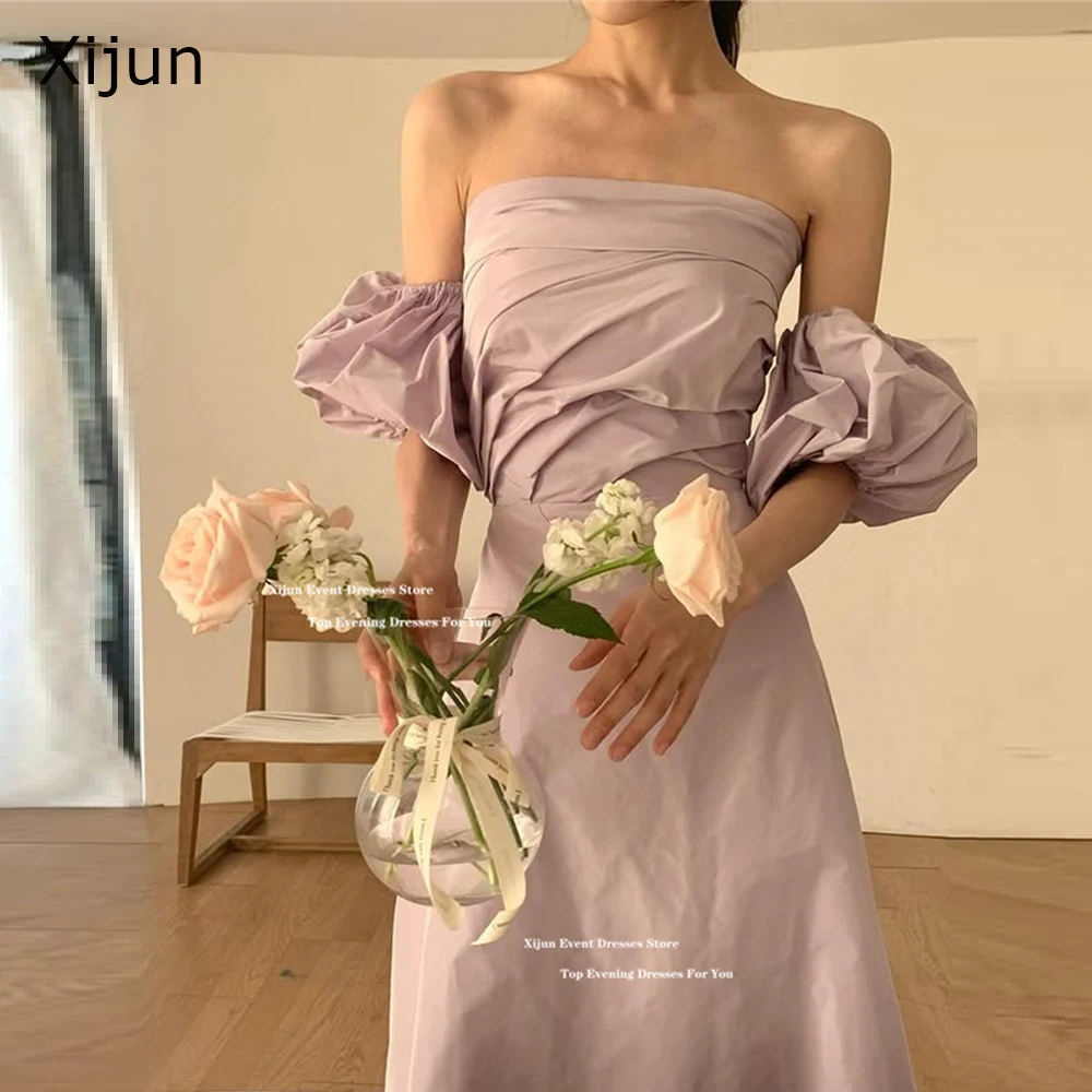 Xijun Lilac Elegant Tafftea Wedding Dresses Korean Photoshoot A-Line Prom Dresses Detachable Sleeves Formal Occasion Prom Gowns
Xijun Lilac Elegant Tafftea Wedding Dresses Korean Photoshoot A-Line Prom Dresses Detachable Sleeves Formal Occasion Prom Gowns