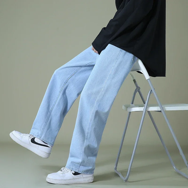 New Autumn Men's Denim Wide Leg Pants Korean Straight Leg Jeans Elastic Waist Casual Fashion Versatile Straight Leg Pants
New Autumn Men's Denim Wide Leg Pants Korean Straight Leg Jeans Elastic Waist Casual Fashion Versatile Straight Leg Pants