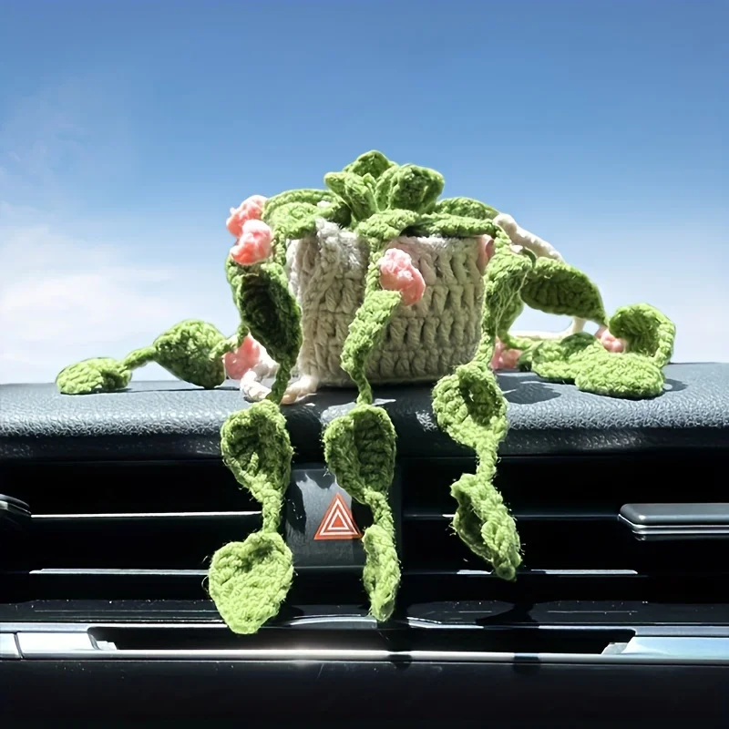 Car Mirror Hanging Accessory Handmade Knitted Cute Crochet Potted Plant Rear View Decor Car Interior Accessories
Car Mirror Hanging Accessory Handmade Knitted Cute Crochet Potted Plant Rear View Decor Car Interior Accessories