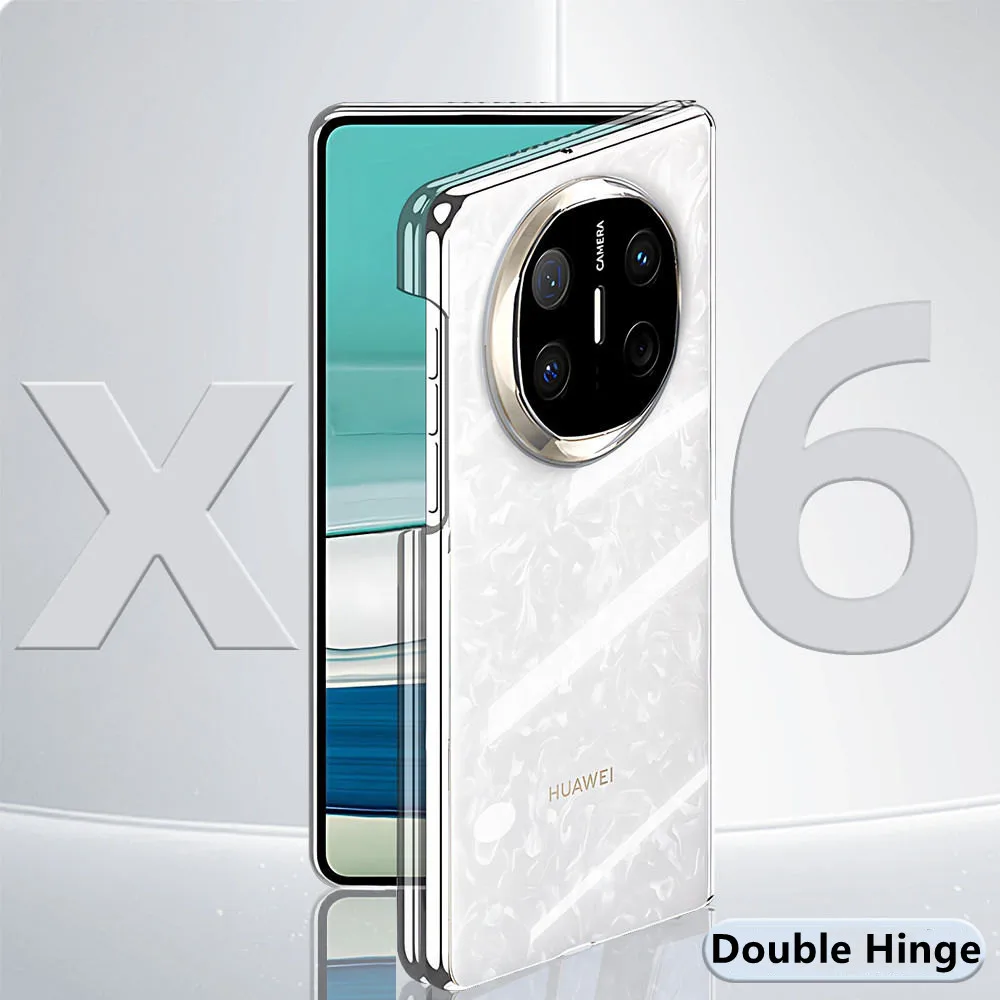 Тонкий полностью прозрачный чехол с двойным шарниром для Huawei Mate X6 X5 X3, задняя крышка на ощупь
Тонкий полностью прозрачный чехол с двойным шарниром для Huawei Mate X6 X5 X3, задняя крышка на ощупь