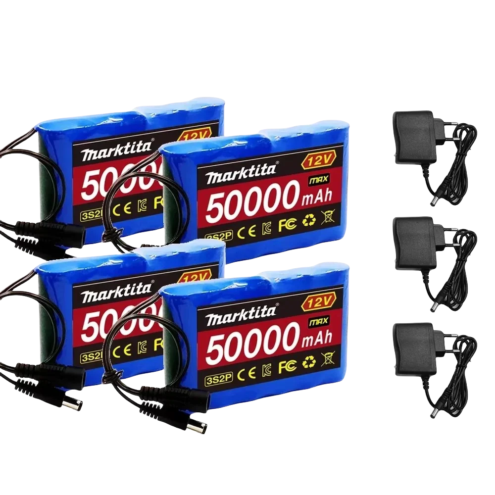 NEW 12V 50000mah 18650 3S2P Original Lithium Ion Battery DC 12.6V 50Ah Rechargeable CCTV, Camera Monitor Replacement Battery
NEW 12V 50000mah 18650 3S2P Original Lithium Ion Battery DC 12.6V 50Ah Rechargeable CCTV, Camera Monitor Replacement Battery