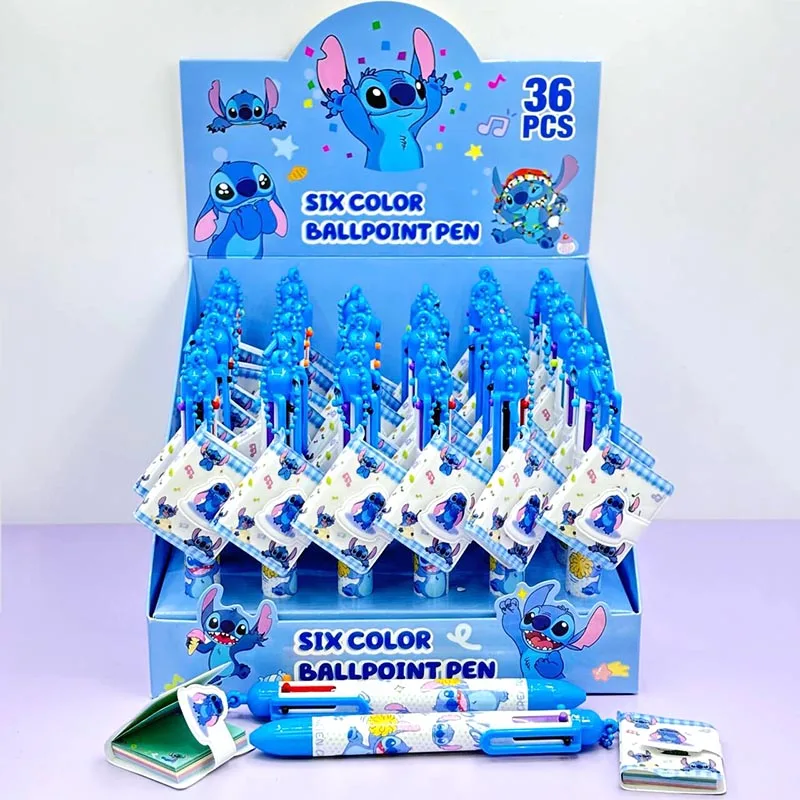 18pcs/lot Kawaii Stitch Gel Pen Cartoon 6 Colors Ballpoint Pens With Notepad Promotional Gift Office School Writing Supplies
18pcs/lot Kawaii Stitch Gel Pen Cartoon 6 Colors Ballpoint Pens With Notepad Promotional Gift Office School Writing Supplies