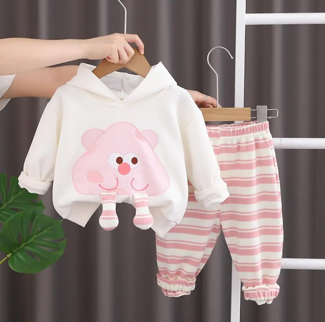 Toddler Infant Baby Outfits 1 To 2 Years Cartoon Mushroom Bear Long Sleeve Hooded T-shirts and Striped Pants Girls Clothes Sets
Toddler Infant Baby Outfits 1 To 2 Years Cartoon Mushroom Bear Long Sleeve Hooded T-shirts and Striped Pants Girls Clothes Sets