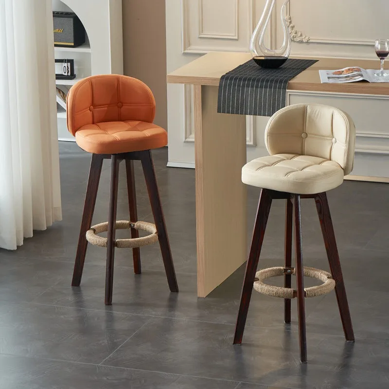 Wooden Nordic Bar Chair Leather Counter High Modern Design Bar Chair Ergonomic Retro Upholstery Chaise De Bar Kitchen Furniture
Wooden Nordic Bar Chair Leather Counter High Modern Design Bar Chair Ergonomic Retro Upholstery Chaise De Bar Kitchen Furniture