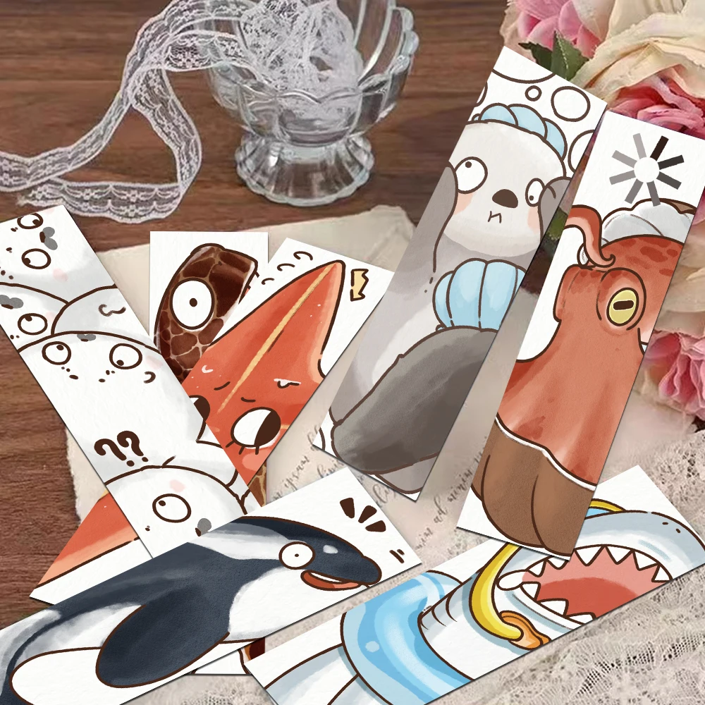 30 шт., закладки с забавными морскими животными из мультфильмов, страницы для чтения, книги с аннотацией, канцелярские принадлежности для студентов, эстетические закладки «сделай сам»
30 шт., закладки с забавными морскими животными из мультфильмов, страницы для чтения, книги с аннотацией, канцелярские принадлежности для студентов, эстетические закладки «сделай сам»