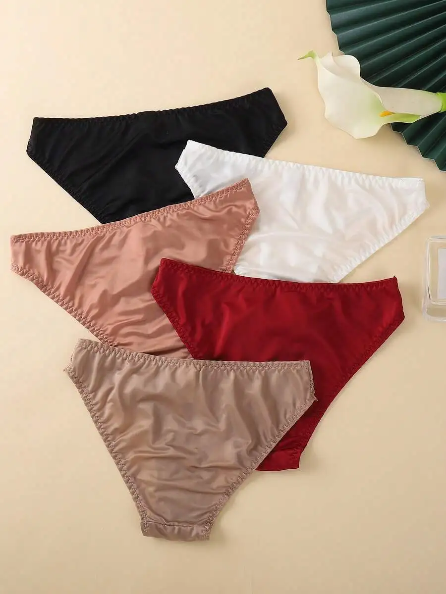 5 Pcs Womens Low Waist T-Panties Soft Triangle Underwear Solid Color
5 Pcs Womens Low Waist T-Panties Soft Triangle Underwear Solid Color