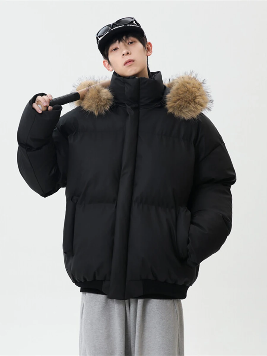 Men's Thiened down Cotton Jaet Winter Outerwear Fur Collar Anti-Cold Casual Faion Ci Sle Long Sve Zipper Closure
Men's Thiened down Cotton Jaet Winter Outerwear Fur Collar Anti-Cold Casual Faion Ci Sle Long Sve Zipper Closure