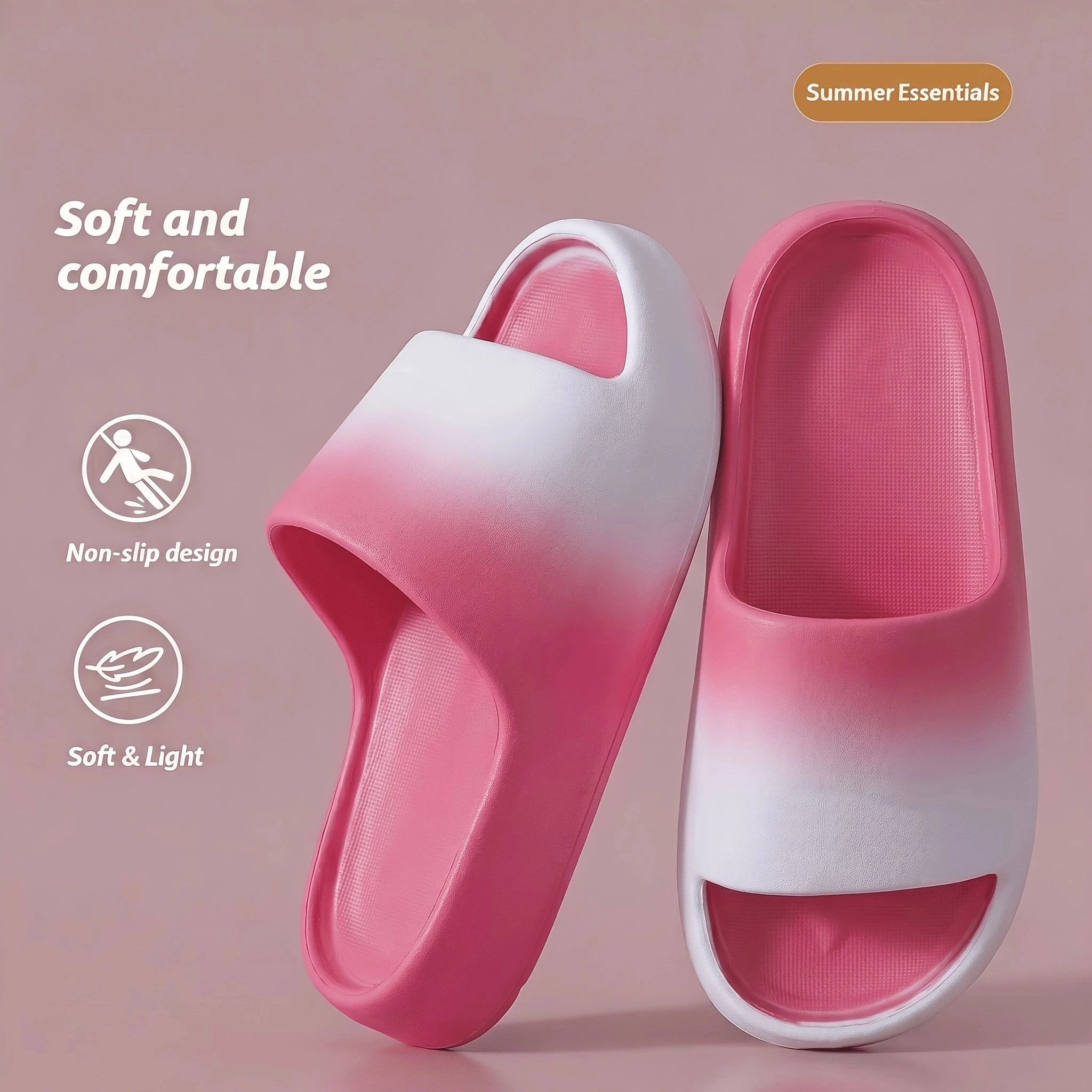 Unisex Four-Season Comfort Sandals, solid gradient color design, lightweight & breathable, minimalist stylish. Anti-slip indoor
Unisex Four-Season Comfort Sandals, solid gradient color design, lightweight & breathable, minimalist stylish. Anti-slip indoor