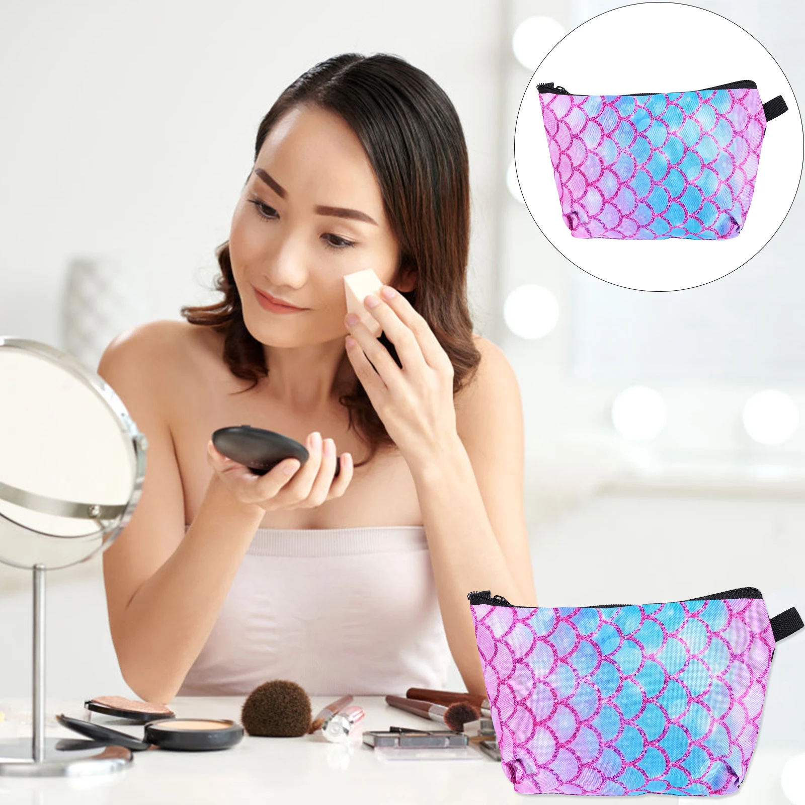Makeup Bag Large Capacity Durable Polyester Travel Storage Bags Easy Access Zipper Lightweight Compact
Makeup Bag Large Capacity Durable Polyester Travel Storage Bags Easy Access Zipper Lightweight Compact