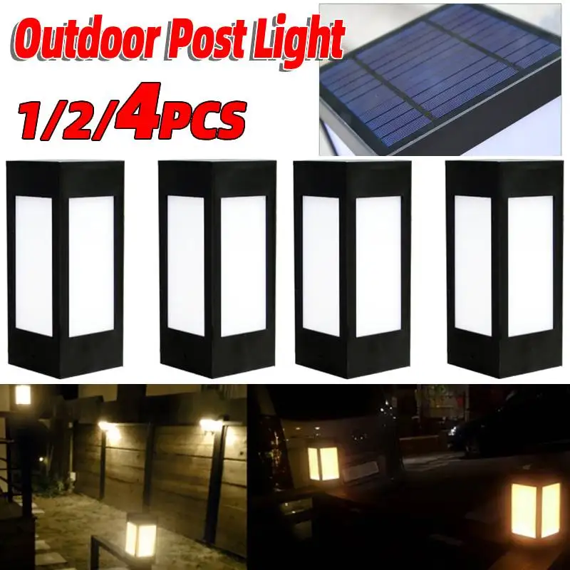 1/2/4 шт. светодиодный солнечный квадратный светильник, водостойкий светильник для забора, светильник для двора, наружное освещение, декор для ворот, виллы, сада
1/2/4 шт. светодиодный солнечный квадратный светильник, водостойкий светильник для забора, светильник для двора, наружное освещение, декор для ворот, виллы, сада