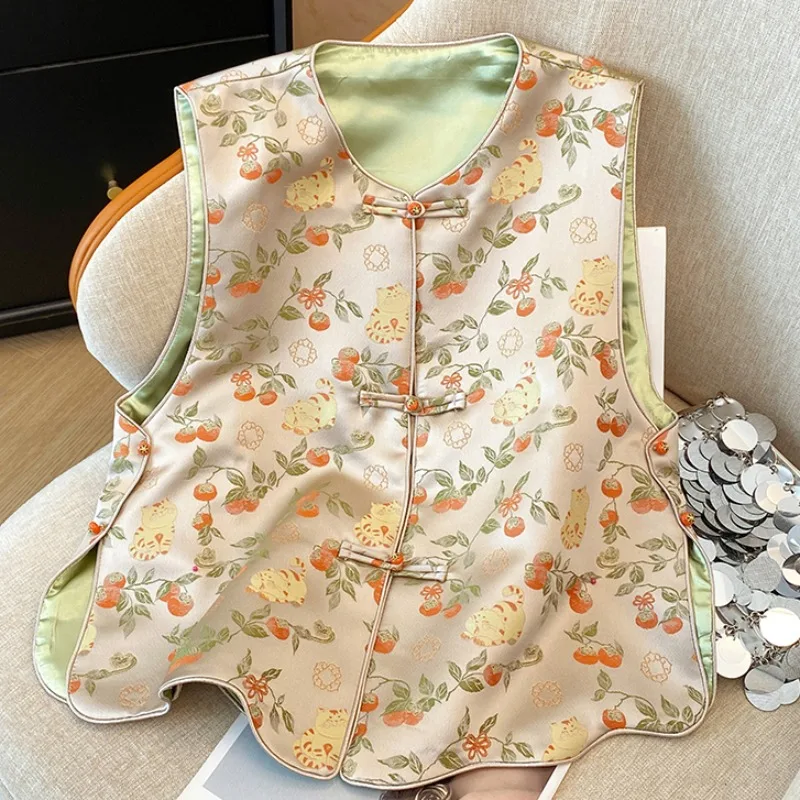 New Chinese women's embroidered national wind vest women's spring new high-end fashion temperament round neck vest jacket
New Chinese women's embroidered national wind vest women's spring new high-end fashion temperament round neck vest jacket