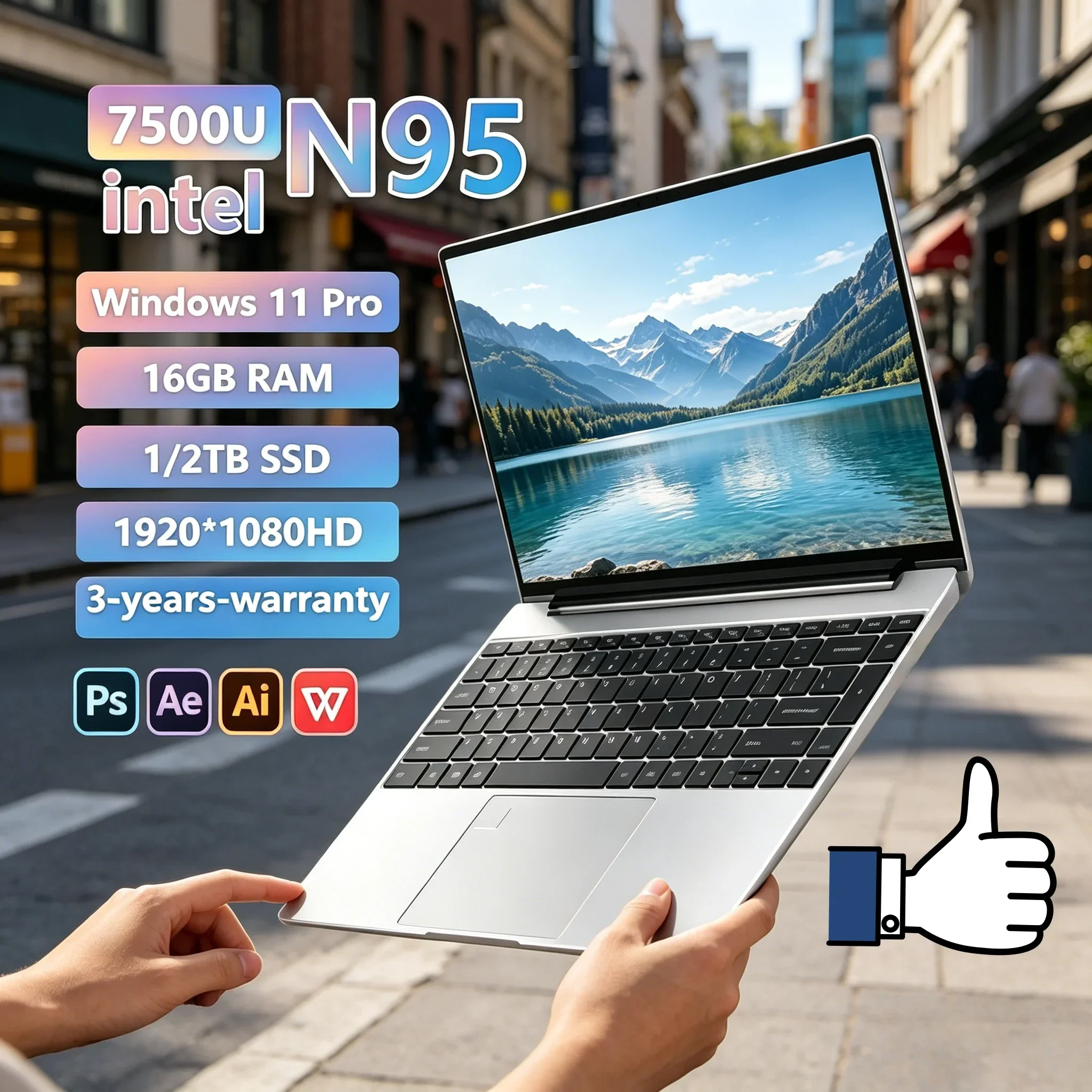 Premium Fingerprint Unlock Laptop 14.1" N95 Core 120Hz High Brush Screen 32GB RAM 2TB SSD Daily Entertainment Notebook
Premium Fingerprint Unlock Laptop 14.1" N95 Core 120Hz High Brush Screen 32GB RAM 2TB SSD Daily Entertainment Notebook