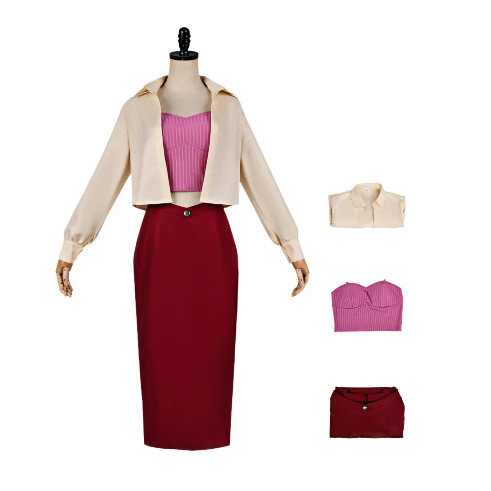 Kimie Arashiyama Cosplay Costume Anime Women Crop Blazer + Tube Top + Midi Skirt Outfit for Halloween Carnival Party
Kimie Arashiyama Cosplay Costume Anime Women Crop Blazer + Tube Top + Midi Skirt Outfit for Halloween Carnival Party