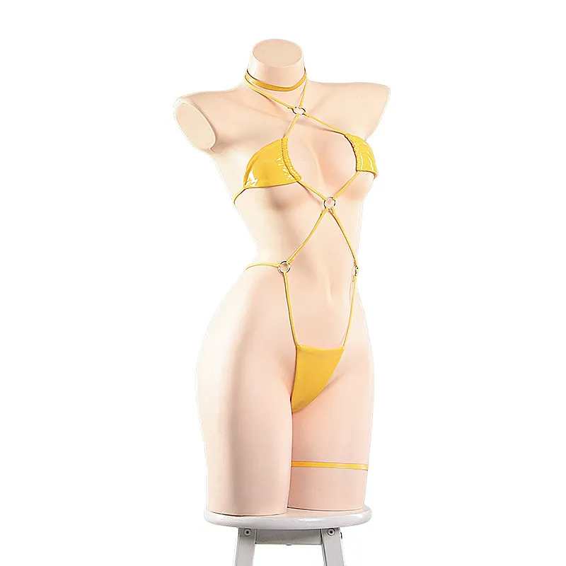 NIKKE Elegg Cosplay Costume Yellow Patent Leather Micro Bikini Hollow Out Bandage Swimsuit Sexy Anime Lingerie Bodysuit
NIKKE Elegg Cosplay Costume Yellow Patent Leather Micro Bikini Hollow Out Bandage Swimsuit Sexy Anime Lingerie Bodysuit