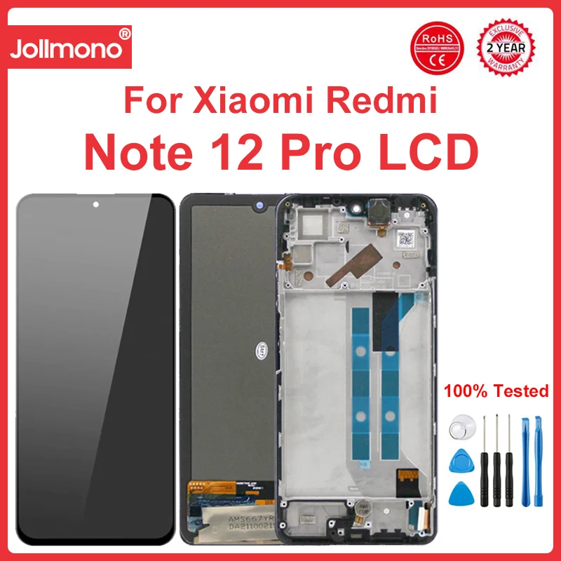 Super Amoled Screen for Xiaomi Redmi Note 12 Pro 4G 2209116AG 2209116AG Lcd Display Digital Touch Screen with Frame Assebly
Super Amoled Screen for Xiaomi Redmi Note 12 Pro 4G 2209116AG 2209116AG Lcd Display Digital Touch Screen with Frame Assebly